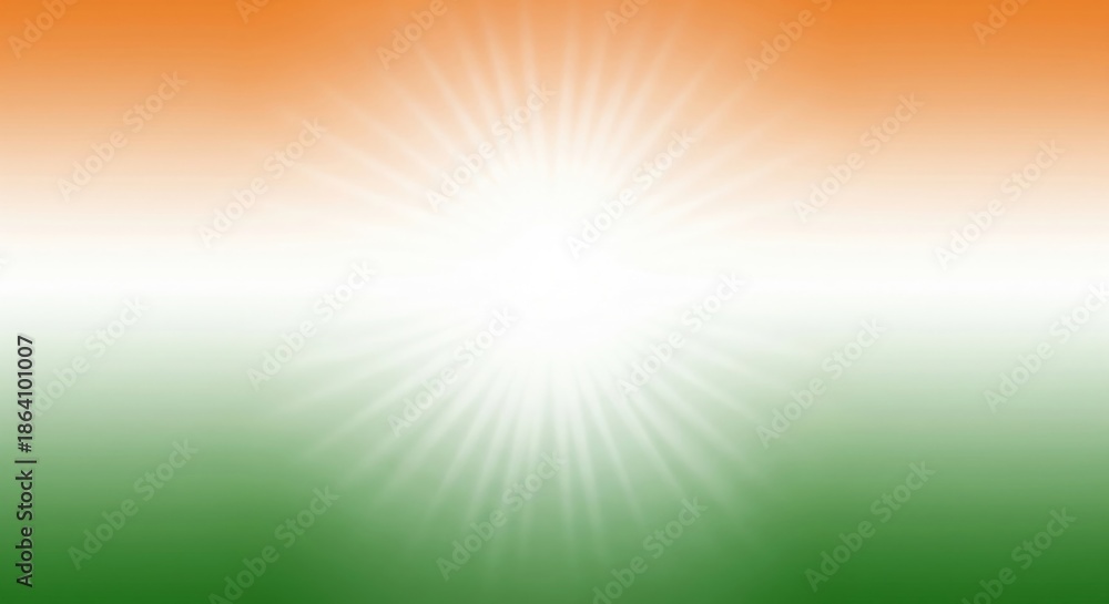 Obraz premium Indian Tricolor Diffused as Spiritual Aura – Serene Abstract Background