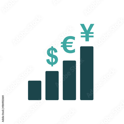 Financial Growth Arrow Icon – Profit Increase Business Analytics Vector Illustration
