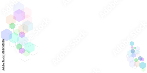 Vector hexagons pattern. Geometric abstract background with simple hexagonal elements. Medical, technology or science design