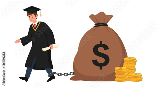 A man wants to graduate without debt.eps