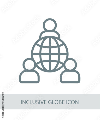 Inclusive globe icon