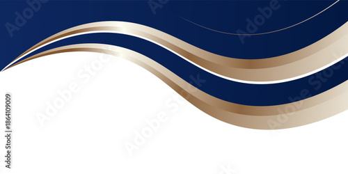 Blue Gold Wave Abstract Shape Border and Corner Frame Vector Eps 10 Decorative Elements Corners, Borders, and Frames.