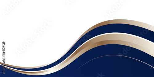 Blue Gold Wave Abstract Shape Border and Corner Frame Vector Eps 10 Decorative Elements Corners, Borders, and Frames.