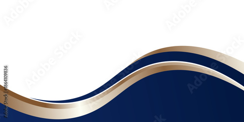 Blue Gold Wave Abstract Shape Border and Corner Frame Vector Eps 10 Decorative Elements Corners, Borders, and Frames.