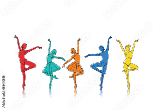  Colorful abstract people vector logo for gym, fitness, running, sport, and dance.eps