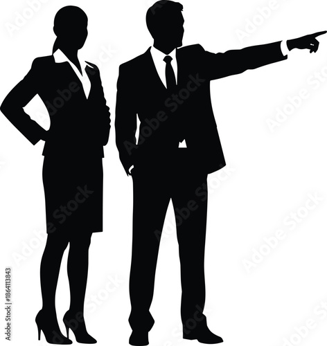 Set of diverse people silhouettes including casual urban youth and professional business men in suits, standing in a row, modern lifestyle vector illustration collection. (24 words)