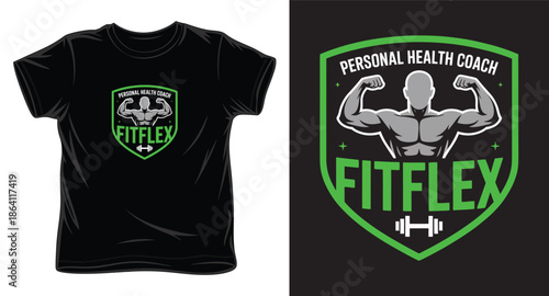 fitflex  graphic victor art t-shirt design print template