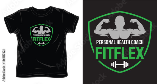fitflex  graphic victor art t-shirt design print template