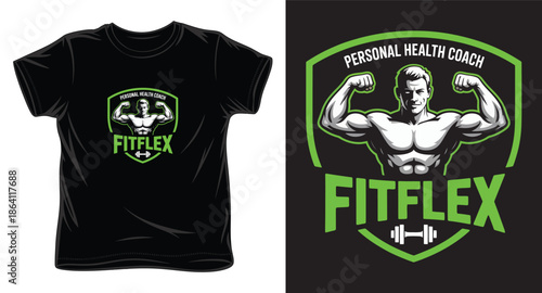 fitflex  graphic victor art t-shirt design print template