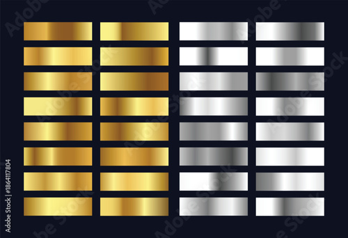 golden and silver color platte