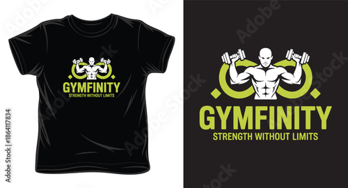 gymfinity  graphic victor art t-shirt design print template
