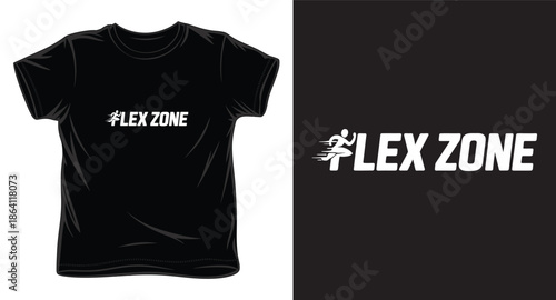 flex zone  graphic victor art t-shirt design print template