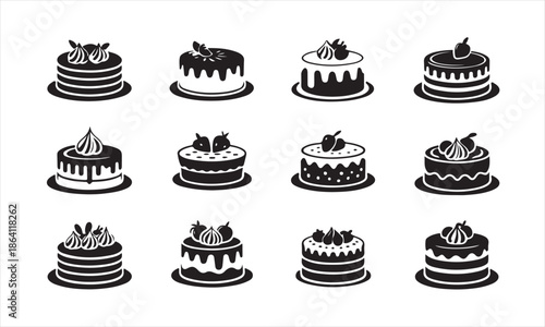 set of cakes