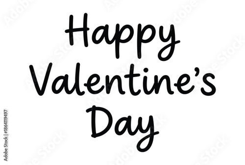 Wishing you a happy valentine's day isolated on white background, Vector, illustration