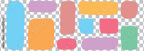 Rectangle frame line. square shape outline on hand draw style. Doodle brush crayon shape color frame set. Hand drawn crayon pencil box. Collection of doodle hand drawn trendy frames with wavy lines.