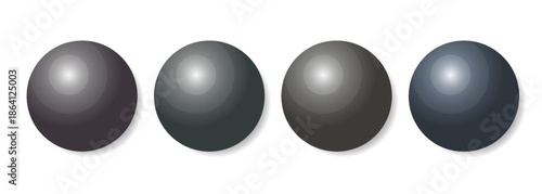 Realistic glossy button. Set of 3d vector glass element of different colors on transparent background. Best for mobile apps, UI and web design.