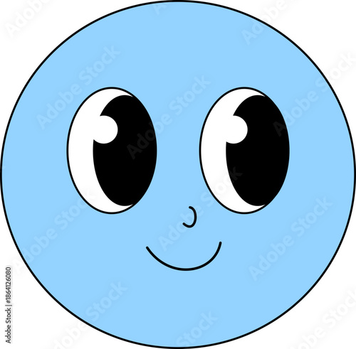 full moon (ying) symbol with eyes