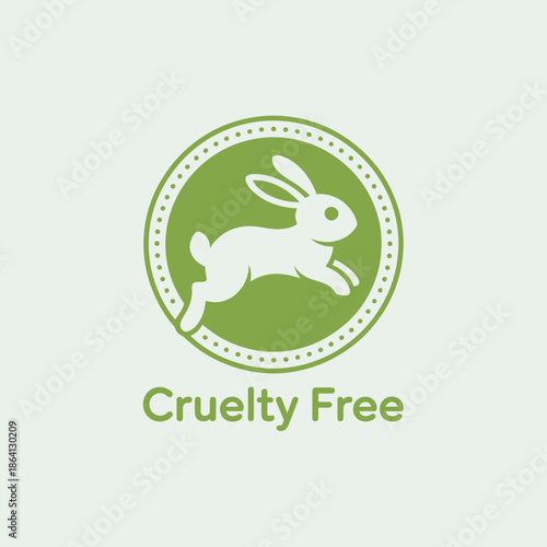 A cruelty-free symbol featuring a playful bunny highlights the importance of ethical choices in consumer products, promoting compassion toward animals in a modern design.