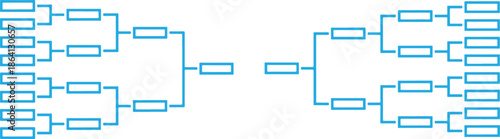 Tournament Bracket Championship Match Chart Vector