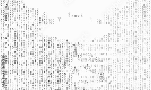 Vector streaming binary code background. Data and technology, decryption and encryption, computer background numbers 1,0. Coding or Hacker concept.  Vector illustration