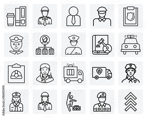 Career Progression In The Police Force – Illustrations Of Different Ranks Like Sergeant, Inspector, And Chief Constable