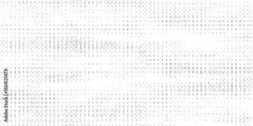 Vector streaming binary code background. Data and technology, decryption and encryption, computer background numbers 1,0. Coding or Hacker concept.