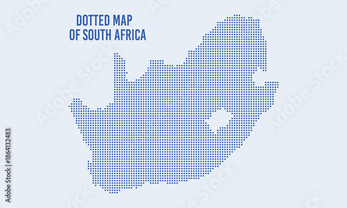 dotted map of south Africa vector illustration