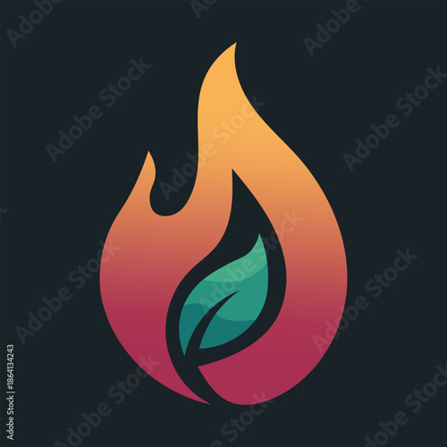 The ignite energy logo features a leaf within a flame, symbolizing inner peace and spiritual growth