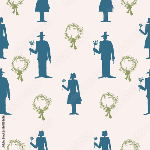 Wedding. Seamless vector pattern. It can be used for any print.