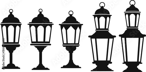 Elegant Vintage Lanterns Collection Vector