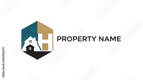 Modern Hexagon Logo Design for Property Name Business.