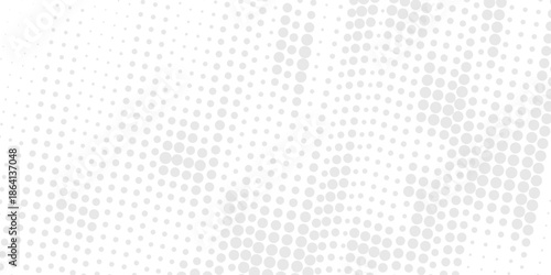 Dot white gray wave light technology texture background.Monochrome grunge background of spots halftone. Straight dotted spots using halftone circle dot raster texture.Vector blot half tone collection
