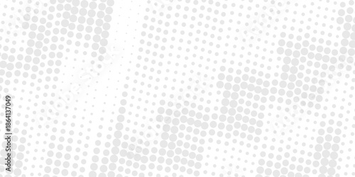 Dot white gray wave light technology texture background.Monochrome grunge background of spots halftone. Straight dotted spots using halftone circle dot raster texture.Vector blot half tone collection
