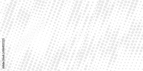 Dot white gray wave light technology texture background.Monochrome grunge background of spots halftone. Straight dotted spots using halftone circle dot raster texture.Vector blot half tone collection
