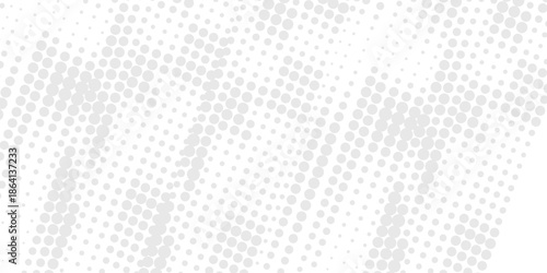 Dot white gray wave light technology texture background.Monochrome grunge background of spots halftone. Straight dotted spots using halftone circle dot raster texture.Vector blot half tone collection
