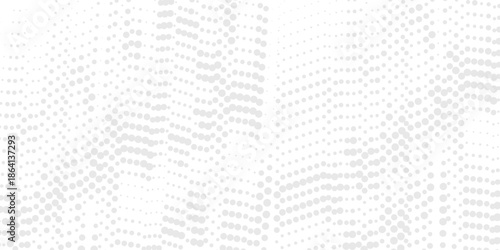 Dot white gray wave light technology texture background.Monochrome grunge background of spots halftone. Straight dotted spots using halftone circle dot raster texture.Vector blot half tone collection
