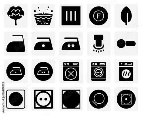 Laundry Instructions For Clothing Labels – Visuals For Delicate Wash, Dry Clean Only, And Various Iron Heat Levels.