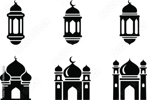 Elegant Islamic Lanterns and Monuments Vector Collection
