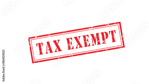 Tax exempt grunge rubber stamp.
