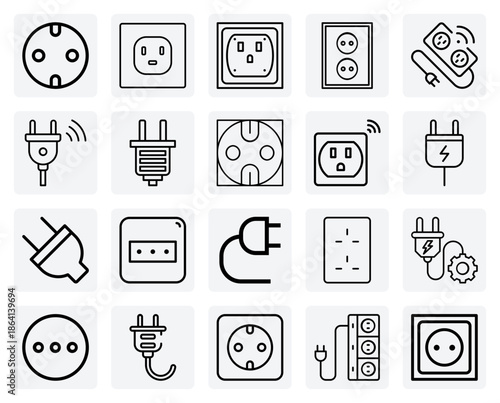 Wall-Mounted Power Outlets And Sockets For Connecting Electrical Appliances In Different Regions And Countries Around The World
