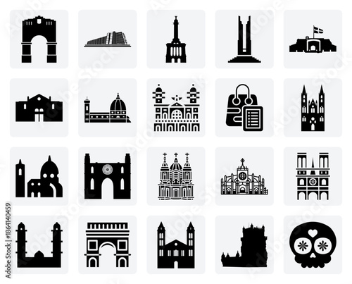 Historical And Cultural Symbols Of The Dominican Republic – Including Obelisks And Gates Representing National Pride And History