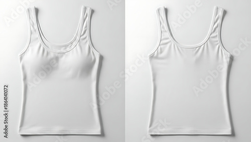 White camisole with thin straps and lace trim