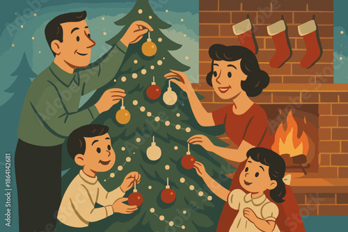 Icon century glowing speech mid vector fireplace snow typography no cranberry stockings