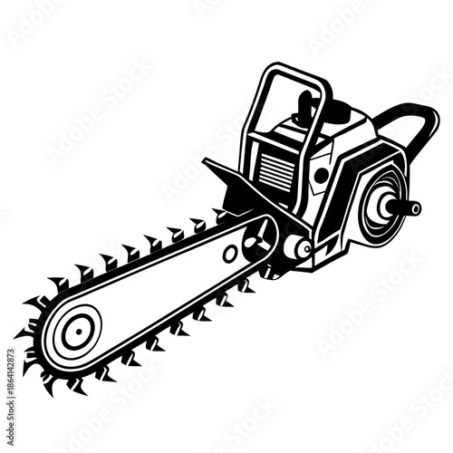 chainsaw isolated on white