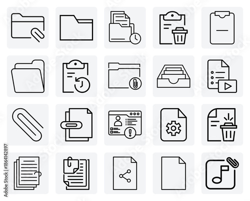 User Interface For File And Folder Operations – Graphics For Attaching, Deleting, And Viewing Document History