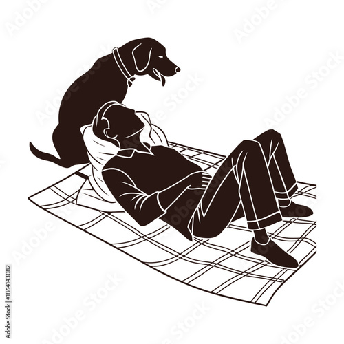 Relaxing with loyal companion