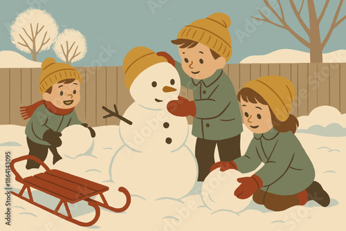 Icon no fun negative snow amber cozy vintage snowman texture nearby vector