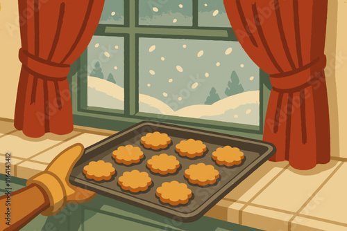 Icon vector to no cookies retro windowsill sky soft cookie punctuation kitchen