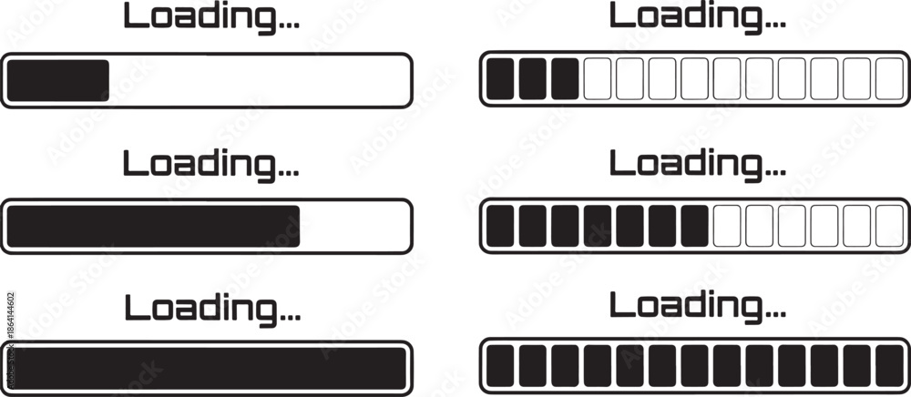 Obraz premium Loading Bar Progress Interface For Website Design