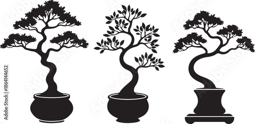 Bonsai Tree Silhouette Vector Collection

Japanese Bonsai Plant Black Art Set

Minimal Bonsai Tree Pot Silhouette Bundle